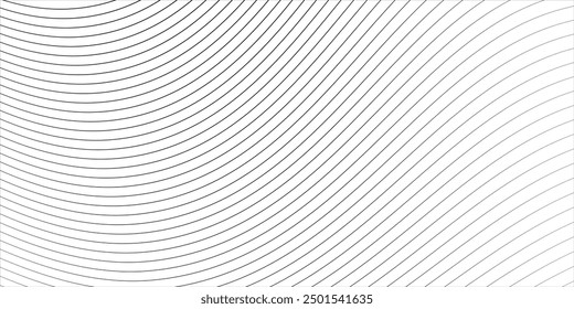 Abstract wavy background. Thin lines on white. Vector illustration.