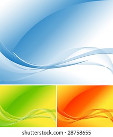 abstract wavy background in three colors