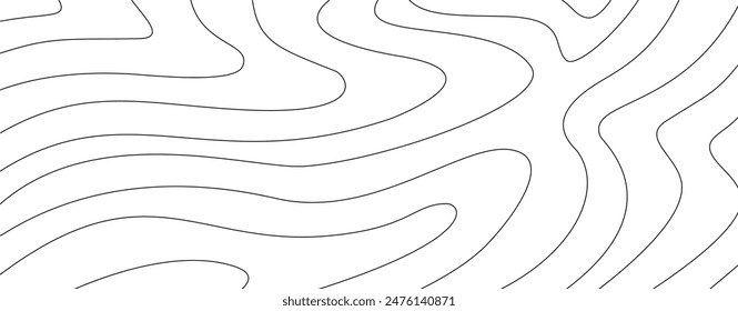 Abstrakter wellenförmiger Hintergrund. Topographischer Konturhintergrund. Konturlinien-Hintergrund. Hintergrund der topographischen Kartenkontur.