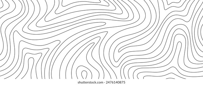 Abstrakter wellenförmiger Hintergrund. Topographischer Konturhintergrund. Konturlinien-Hintergrund. Hintergrund der topographischen Kartenkontur.