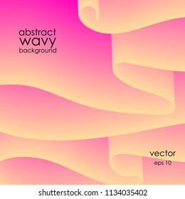 Abstract wavy background. Trendy minimal design. Vector eps 10.