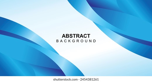 Abstract wavy background vector in blue gradient color design