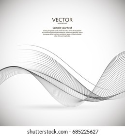 Abstract wavy background. Vector creative illustration