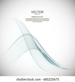 Abstract wavy background. Vector creative illustration