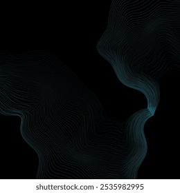 Abstrakter wellenförmiger Hintergrund. Vektorgrafik. Dynamischer Effekt. Futuristische Technologie Stil.