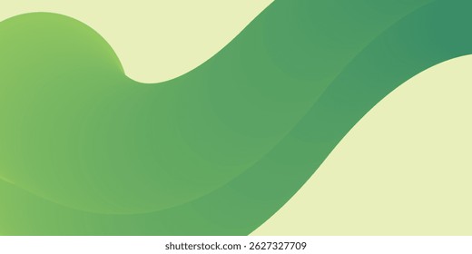 Abstract wavy background. Vector illustration of green wavy shapes, modern.