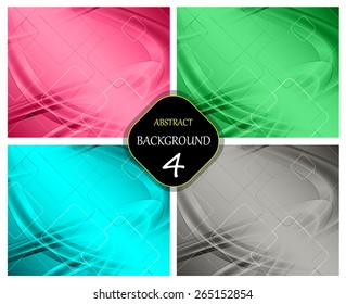 abstract wavy background, vector illustration