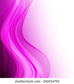 Abstract wavy background with violet lines