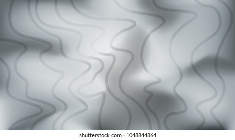 Abstract wavy background wallpaper. Vector illustration. Graphic black and white flow texture with lines, light and shadow. Textured rough surface digital design wall. Screen and banner backdrop.
