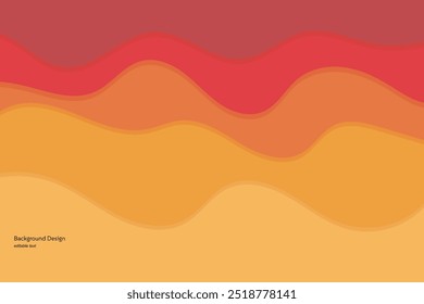 Abstract wavy background in warm shades of red, orange, and yellow. Ideal for creative projects, presentations, and digital designs, providing a vibrant and dynamic visual appeal.