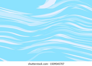 Abstract wavy background. Water texture. Vector illustration. Different shades of blue
