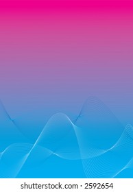 An abstract wavy background with white and blue lines
