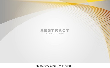 abstract wavy background white and gold colors modern background design