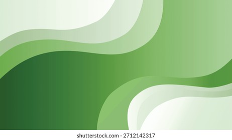 Fondo ondulado Abstractas con gradiente blanco y verde