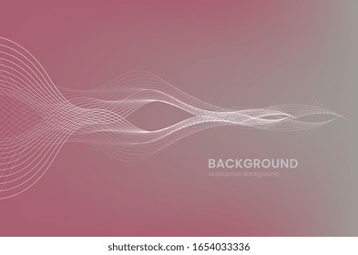 abstract wavy background, white lines on gradient background, modern wavy wallpaper, curved lines background