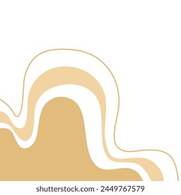 abstract wavy background. abstract yellow background. soft yellow fluid background. soft yellow wavy background with lines. soft liquid wave. cute wavy shape element.