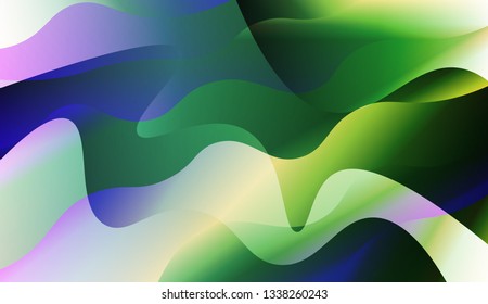 Abstract Wavy Background. For Your Design Ad, Banner, Cover Page. Vector Illustration with Color Gradient.