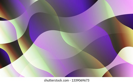 Abstract Wavy Background. For Your Design Ad, Banner, Cover Page. Vector Illustration with Color Gradient.