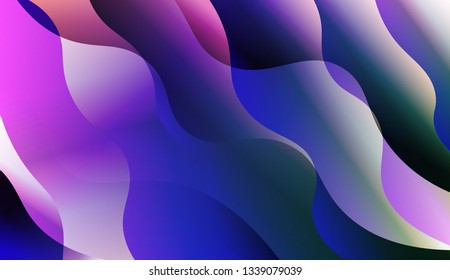 Abstract Wavy Background. For Your Design Ad, Banner, Cover Page. Vector Illustration with Color Gradient.