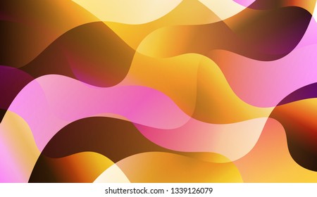 Abstract Wavy Background. For Your Design Ad, Banner, Cover Page. Vector Illustration with Color Gradient.