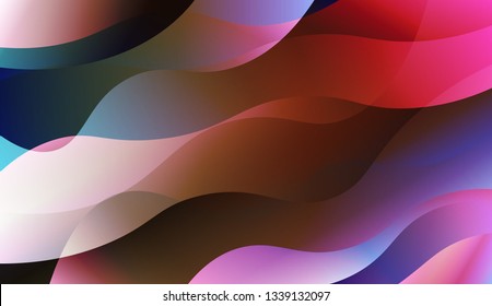 Abstract Wavy Background. For Your Design Ad, Banner, Cover Page. Vector Illustration with Color Gradient.