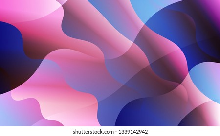 Abstract Wavy Background. For Your Design Ad, Banner, Cover Page. Vector Illustration with Color Gradient.