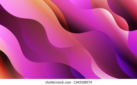 Abstract Wavy Background. For Your Design Ad, Banner, Cover Page. Vector Illustration with Color Gradient.