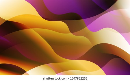 Abstract Wavy Background. For Your Design Ad, Banner, Cover Page. Vector Illustration with Color Gradient.