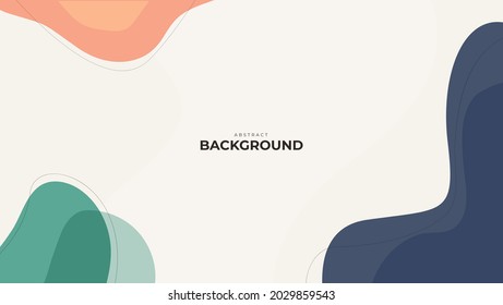 abstract wavy backgrounds. Hand drawn various shapes and doodle objects. Contemporary modern trendy vector illustrations. Every background is isolated. Pastel colors