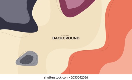 abstract wavy backgrounds. Hand drawn various shapes and doodle objects. Contemporary modern trendy vector illustrations. Every background is isolated. Pastel colors