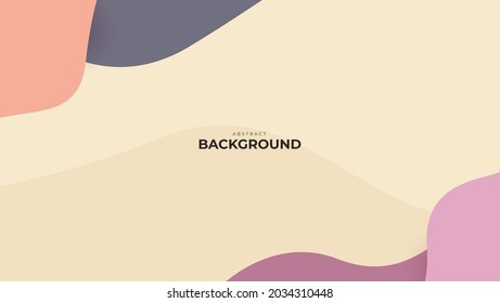 abstract wavy backgrounds. Hand drawn various shapes and doodle objects. Contemporary modern trendy vector illustrations. paper 3d style. Pastel colors