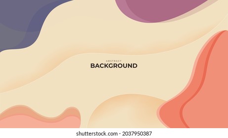 abstract wavy backgrounds. Hand drawn various shapes and doodle objects. Contemporary modern trendy vector illustrations. paper style design. Pastel colors