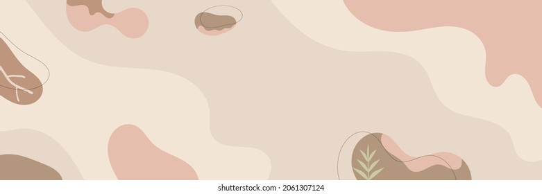 abstract wavy backgrounds. Hand drawn various shapes and doodle objects. Contemporary modern trendy vector illustrations. Every background is isolated. Pastel colors