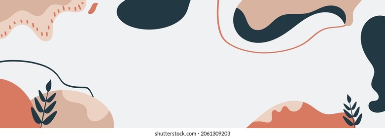 abstract wavy backgrounds. Hand drawn various shapes and doodle objects. Contemporary modern trendy vector illustrations. Every background is isolated. Pastel colors