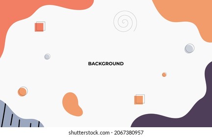 Abstract wavy backgrounds. Hand drawn various shapes and doodle objects. Modern trendy vector illustrations. 