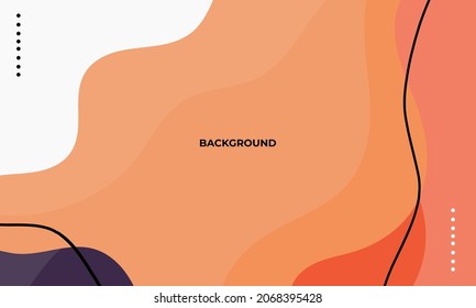 Abstract wavy backgrounds. Hand drawn various shapes and doodle objects. Modern trendy vector illustrations. 