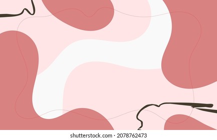 Abstract wavy backgrounds. Hand drawn various shapes and doodle objects. Contemporary modern trendy vector illustrations. Every background is isolated. Pastel colors