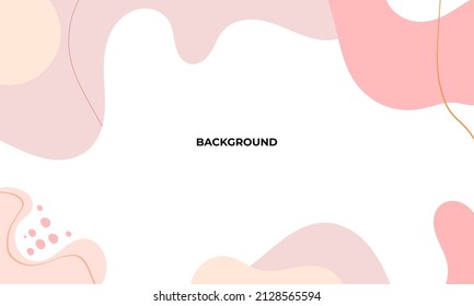 Abstract wavy backgrounds  Hand drawn various shapes   doodle objects  Contemporary organic modern trendy vector illustrations  Every background is isolated  Pastel colors
