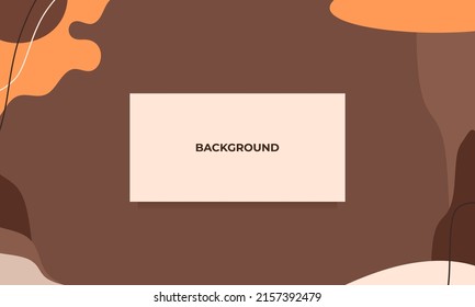 Abstract wavy backgrounds. Hand drawn various shapes and doodle objects. Contemporary organic modern trendy vector illustrations. Every background is isolated. chocolate colors