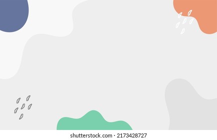 abstract wavy backgrounds. Hand drawn various shapes and doodle objects. Contemporary modern trendy vector illustrations. Every background is isolated. Pastel colors