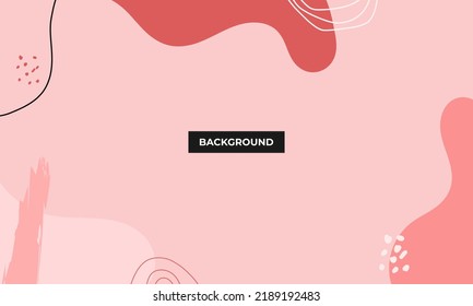 Abstract wavy backgrounds. Hand drawn various shapes and doodle objects. Contemporary organic modern trendy vector illustrations. Every background is isolated. Pastel colors