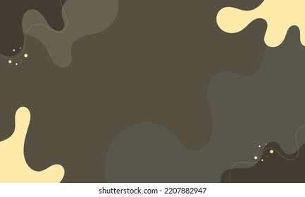 Abstract wavy backgrounds. Hand drawn various shapes and doodle objects. Contemporary organic modern trendy vector illustrations. Every background is isolated. chocolate colors