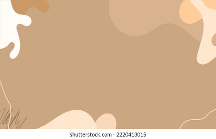 Abstract wavy backgrounds. Hand drawn various shapes and doodle objects. Contemporary organic modern trendy vector illustrations. Every background is isolated. Pastel colors