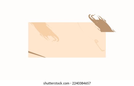 Resumen de fondo ondulado. Dibujaron a mano varias formas y objetos de garabatos. Ilustraciones vectoriales modernas y modernas de corte orgánico. Cada fondo está aislado. colores chocolate