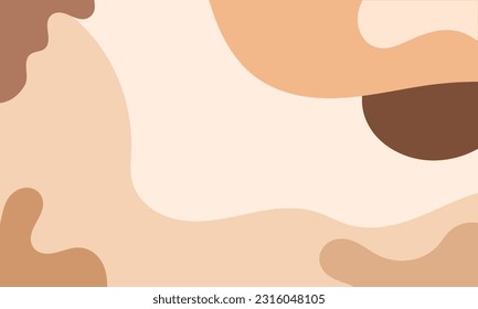 Resumen de fondo ondulado. Dibujaron a mano varias formas y objetos de garabatos. Ilustraciones vectoriales modernas y modernas de corte orgánico. Cada fondo está aislado. Colores pasteles