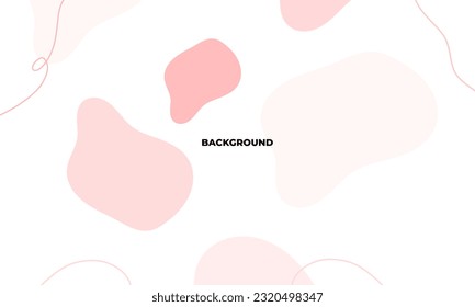 Abstract wavy backgrounds. Hand drawn various shapes and doodle objects. Contemporary organic modern trendy vector illustrations. Every background is isolated. Pastel colors