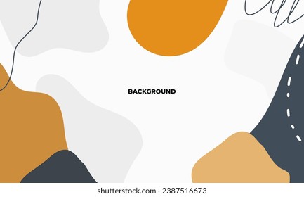 Resumen de fondo ondulado. Dibujaron a mano varias formas y objetos de garabatos. Ilustraciones vectoriales modernas y modernas de corte orgánico. Cada fondo está aislado. Colores pasteles