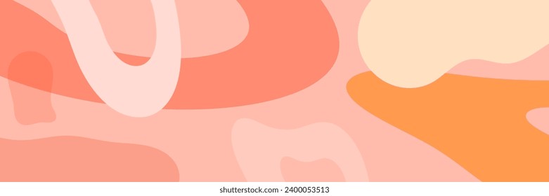 Resumen de fondo ondulado. Dibujaron a mano varias formas y objetos de garabatos. Ilustraciones vectoriales modernas y modernas de corte orgánico. Cada fondo está aislado. Colores pasteles