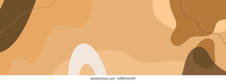 Abstract wavy backgrounds. Hand drawn various shapes and doodle objects. Contemporary organic modern trendy vector illustrations. Every background is 
