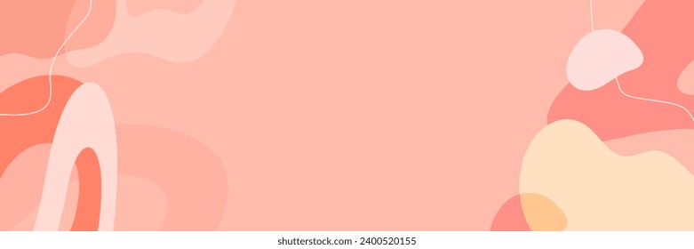 Abstract wavy backgrounds. Hand drawn various shapes and doodle objects. Contemporary organic modern trendy vector illustrations. Every background is 
